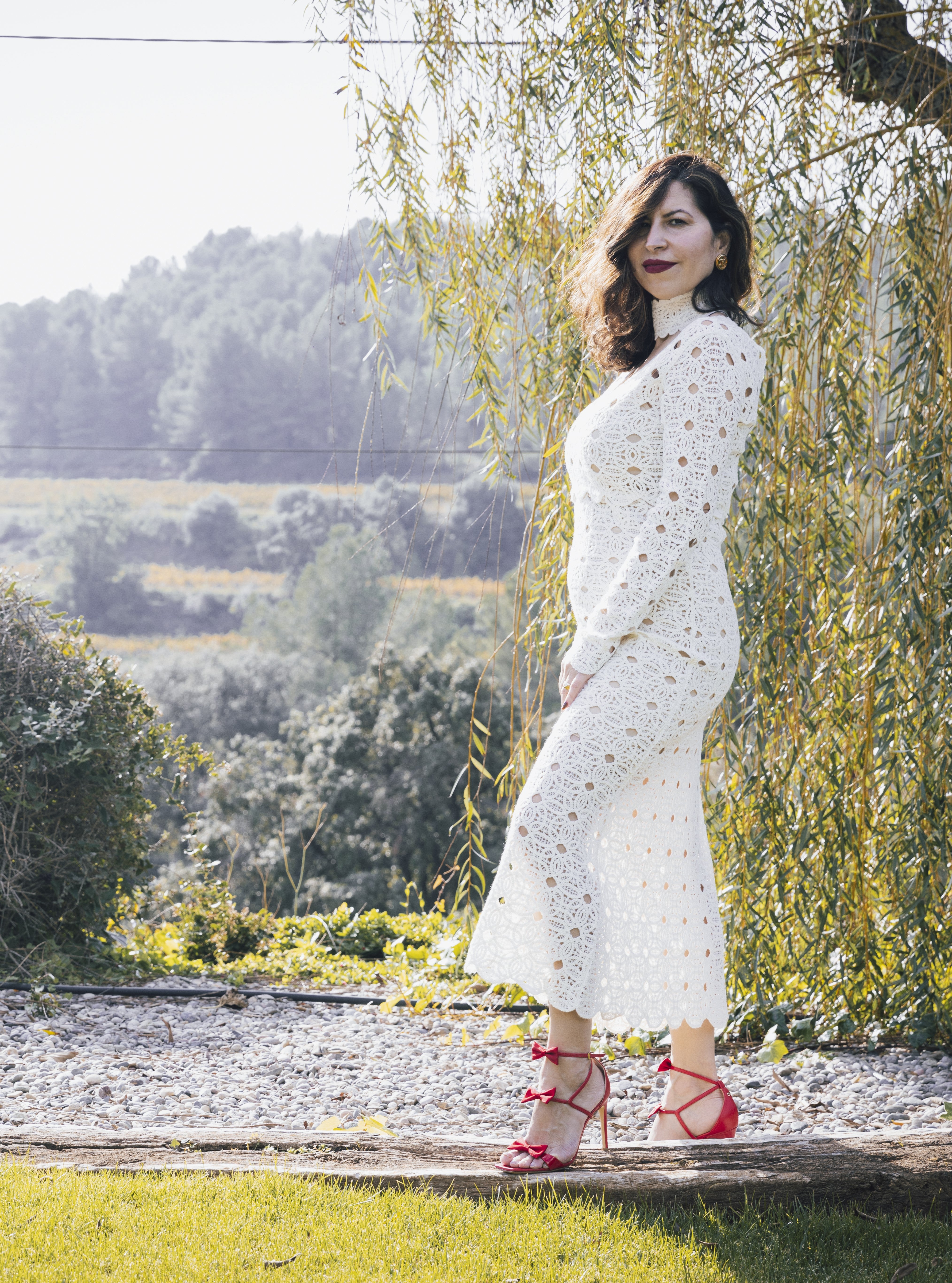 Vestido de punto a crochet