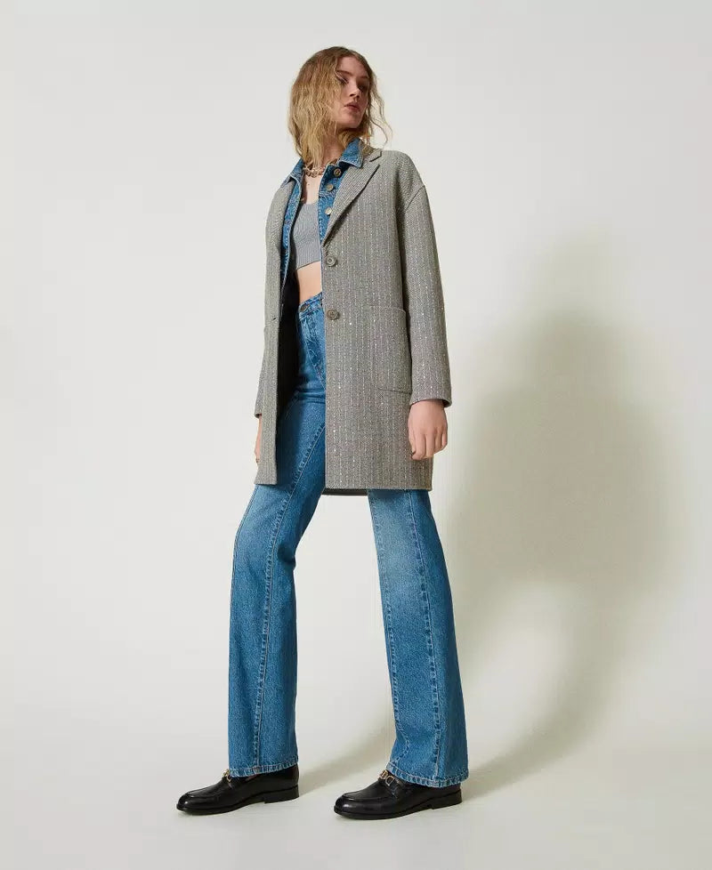 Wool Coat With Sequins