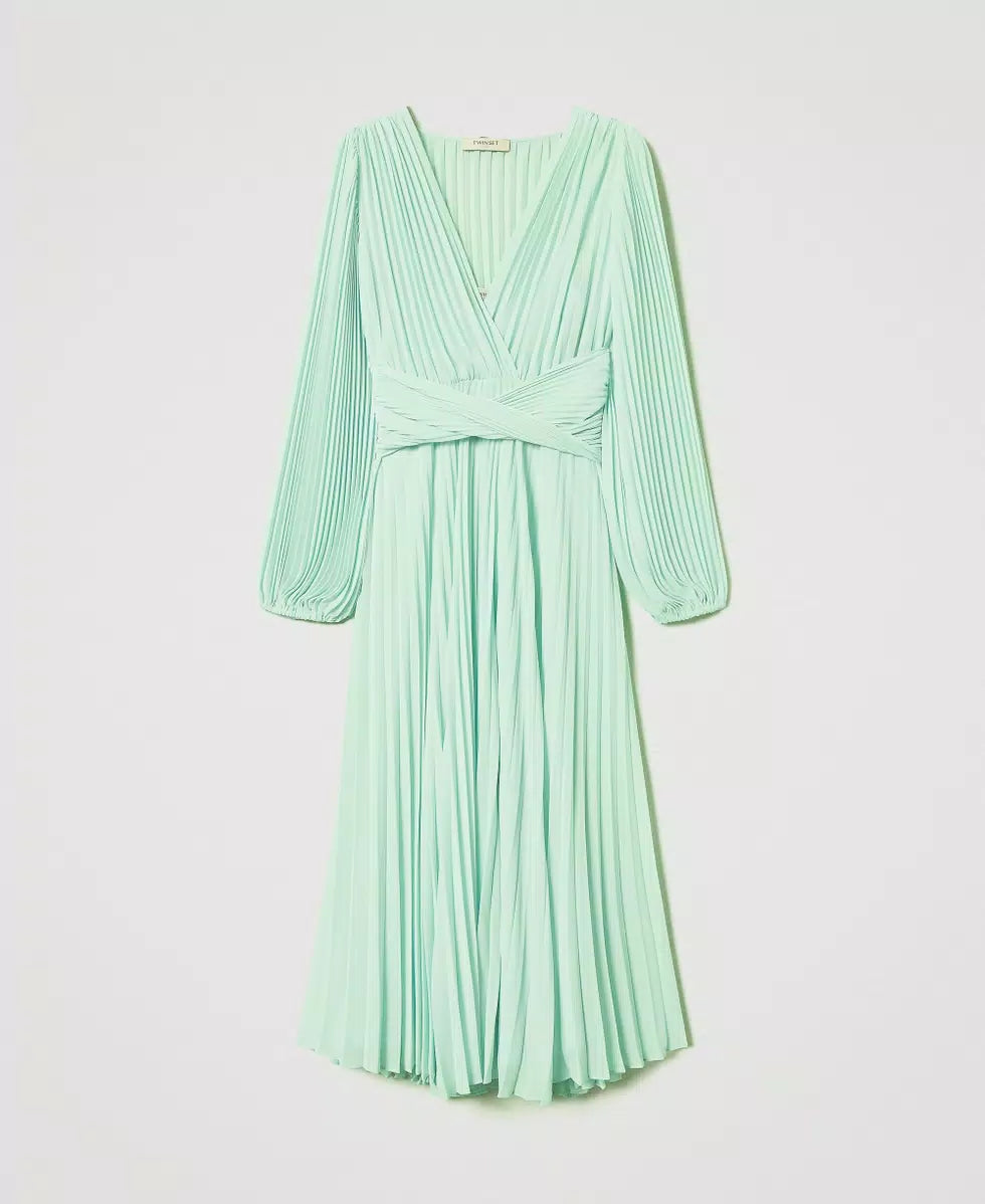 pleated georgette dress BLUMARINE