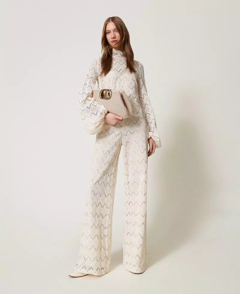 Macramé lace blouse