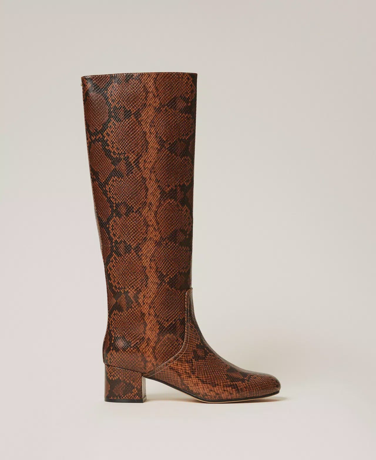 Animal print high boots