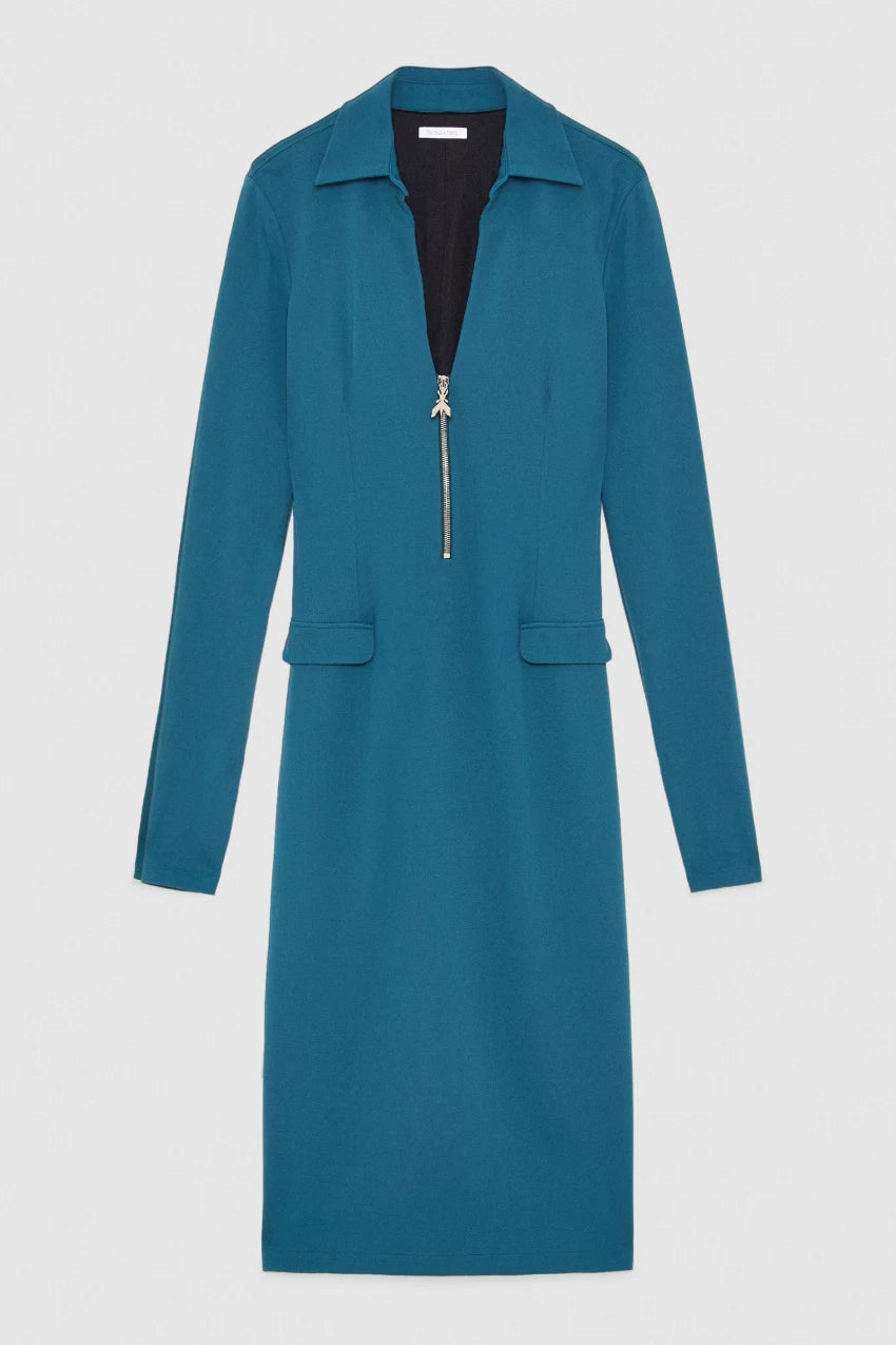 Vestido midi de tela