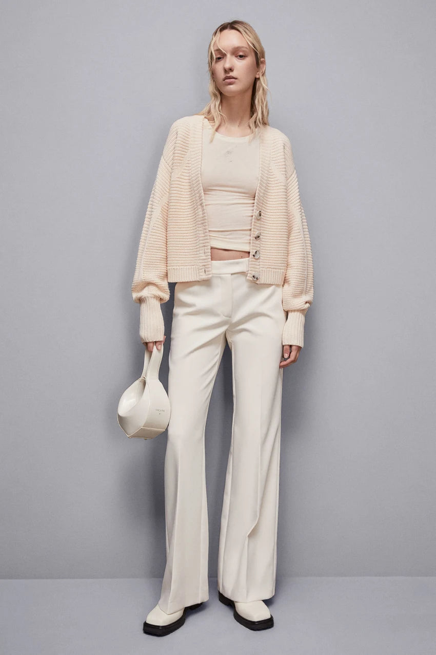 Cárdigan de punto acanalado