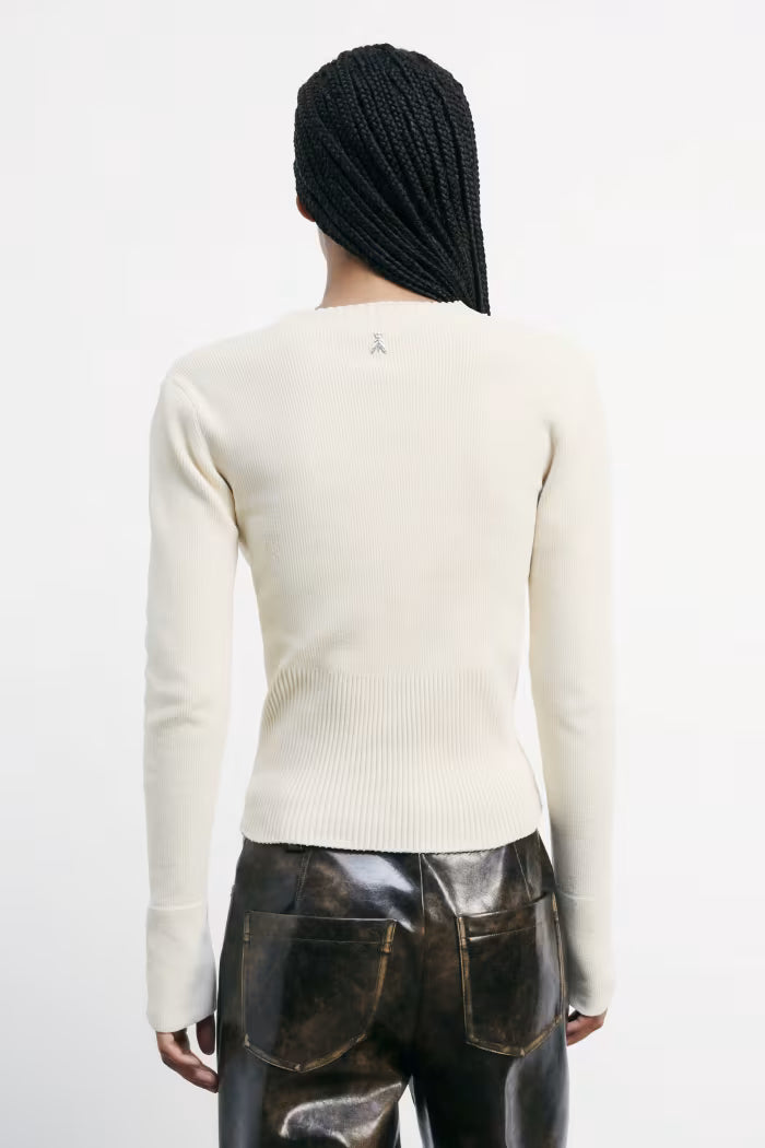 Cardigan with cut-out