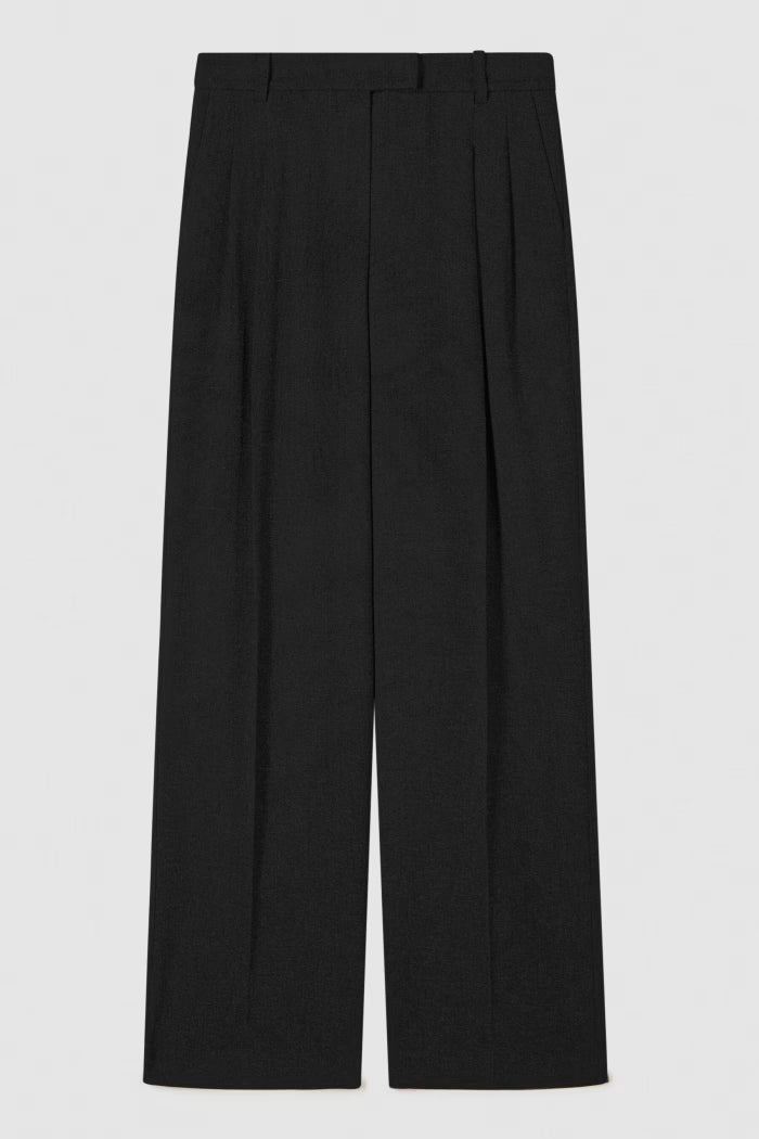 Fluid pants with pleats