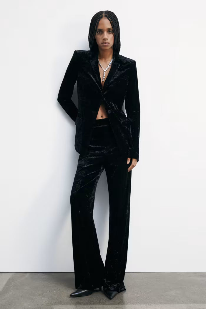 "ESSENTIAL" velvet pants