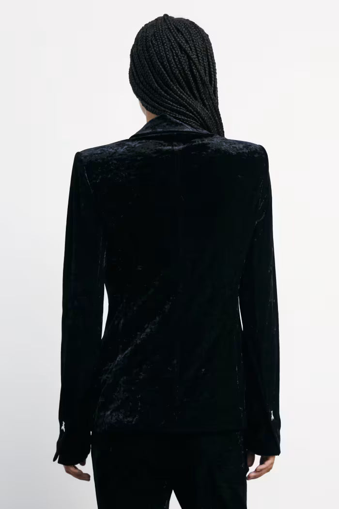 "ESSENTIAL" velvet blazer