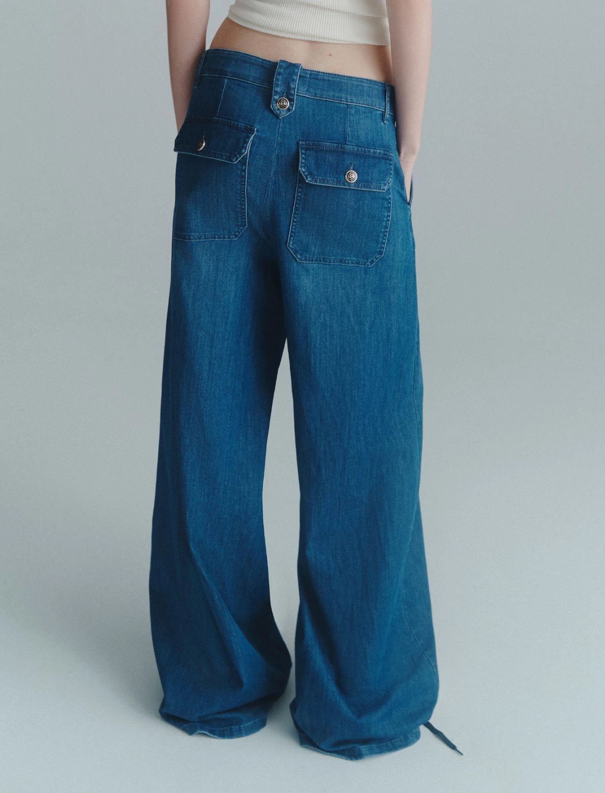 Wide-leg palazzo jeans