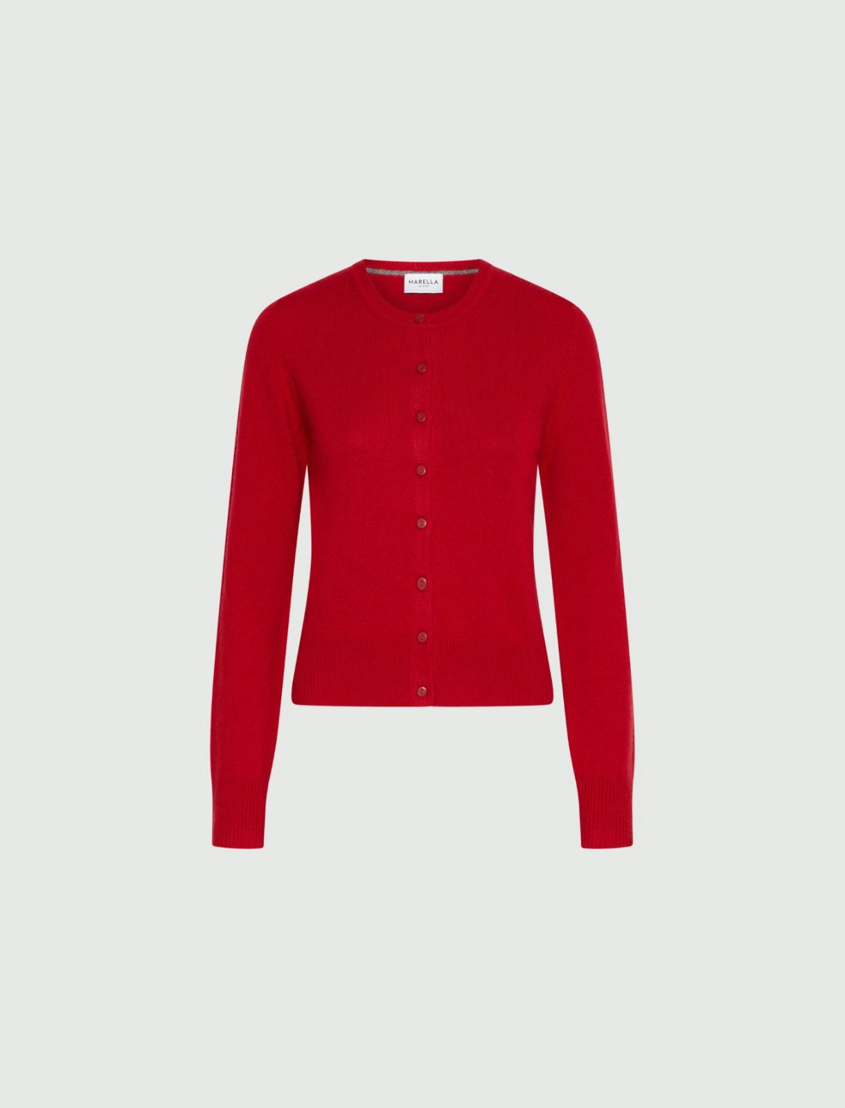 Wool-cashmere cardigan red