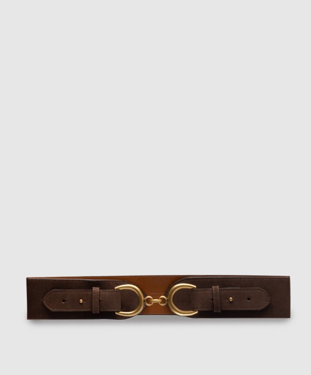 Leather belt with clasp