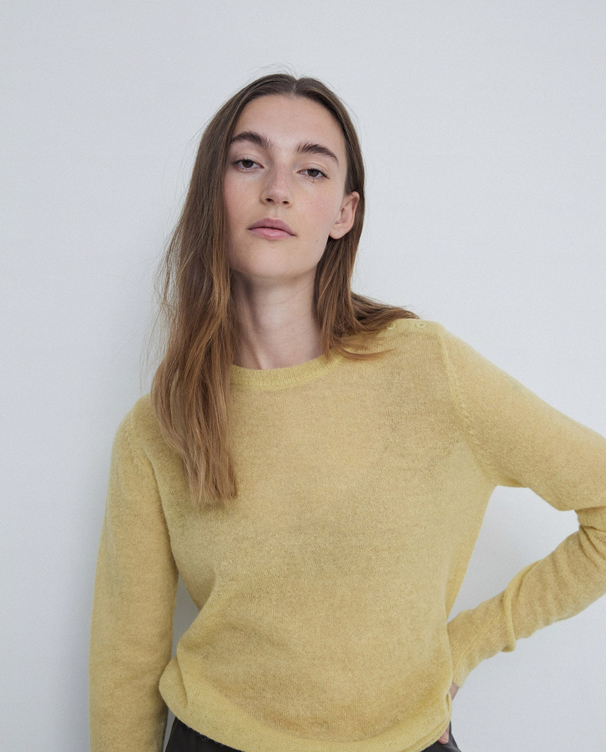 Suéter de alpaca amarillo