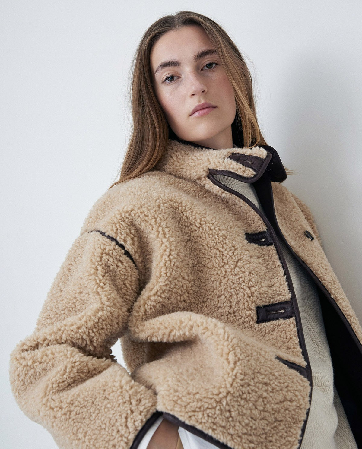 Shearling Jacket Beige