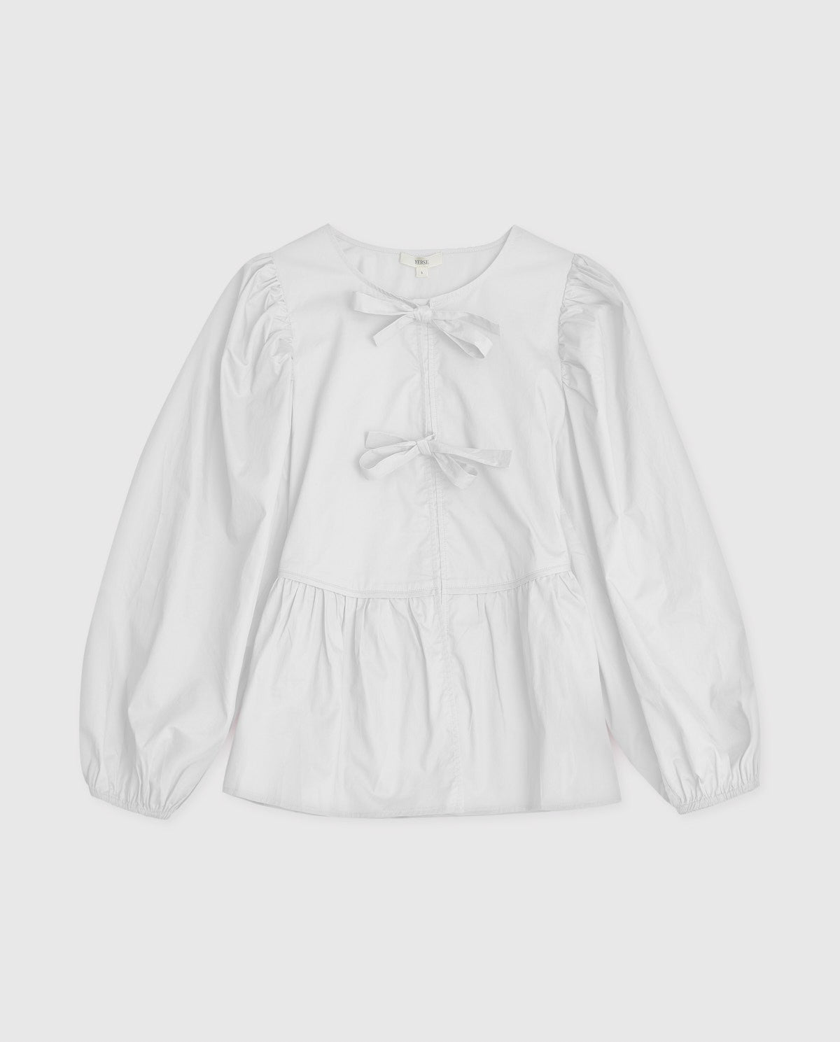Camisa de algodón orgánico con lazo blanco