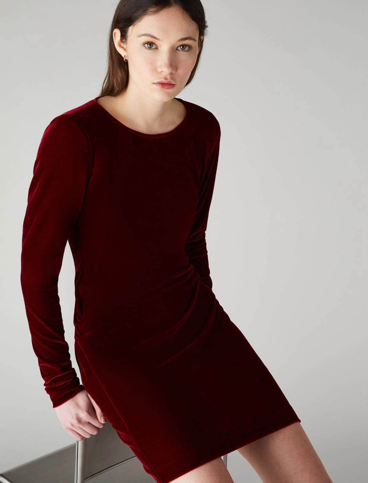 Vestido de terciopelo rojo