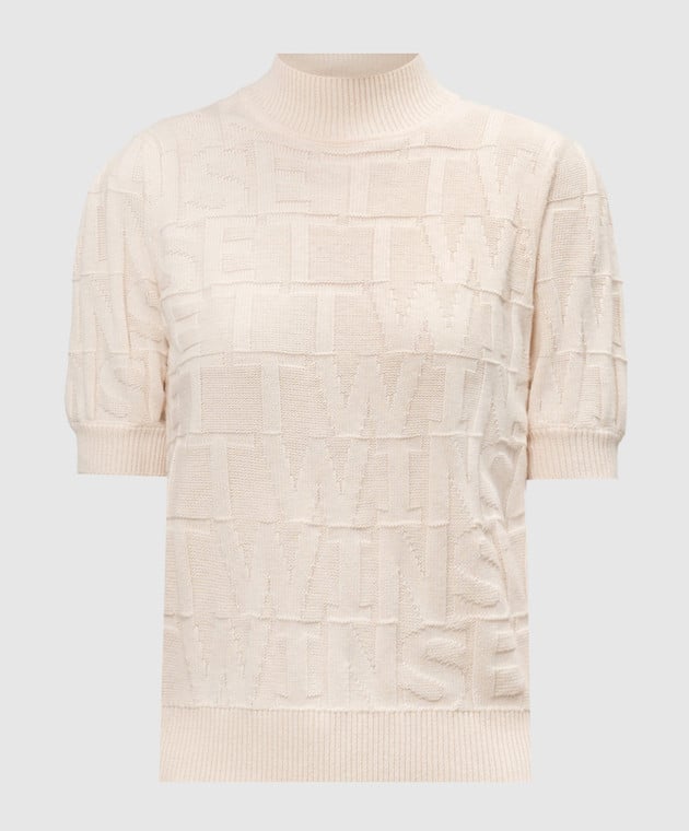 Textured cashmere blend top