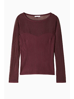 Fitted transparent ribbed top