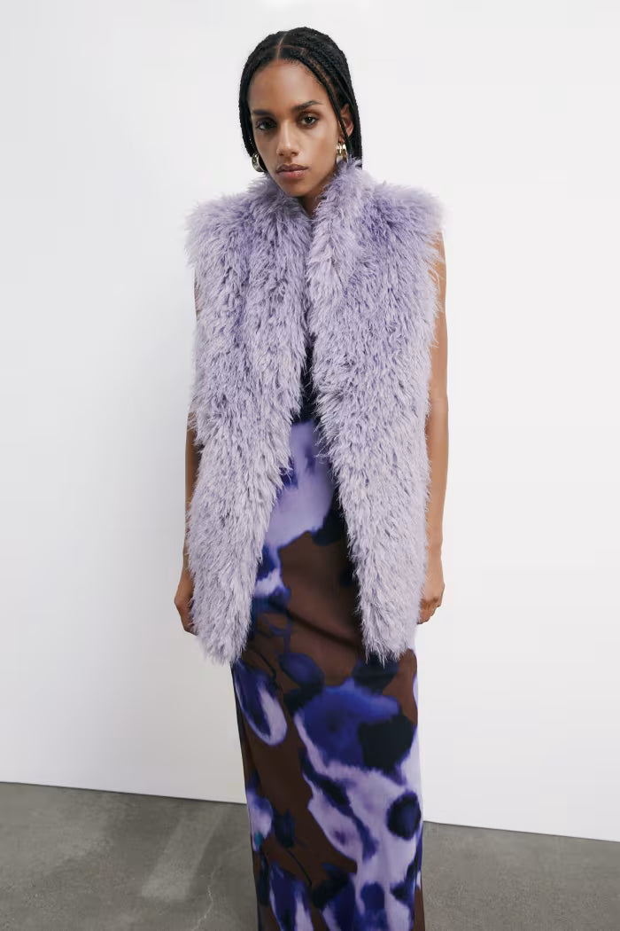 Fluffy vest