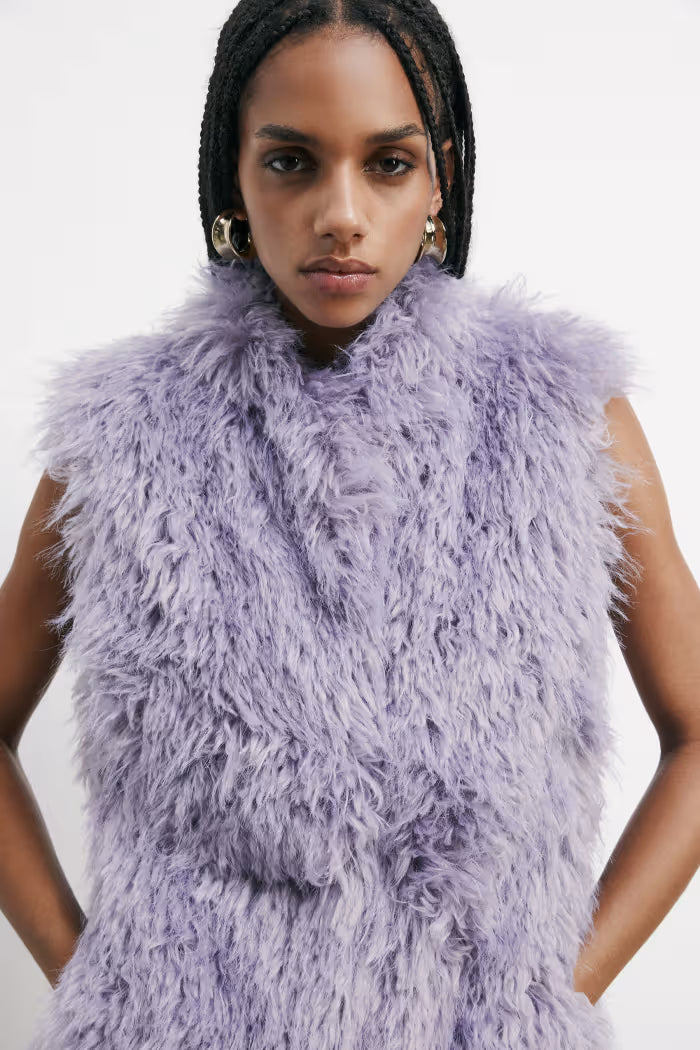 Fluffy vest