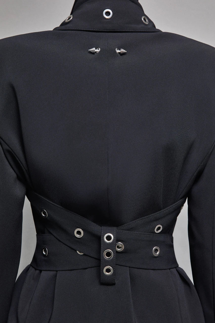 Blazer de crepé con corte boyfriend