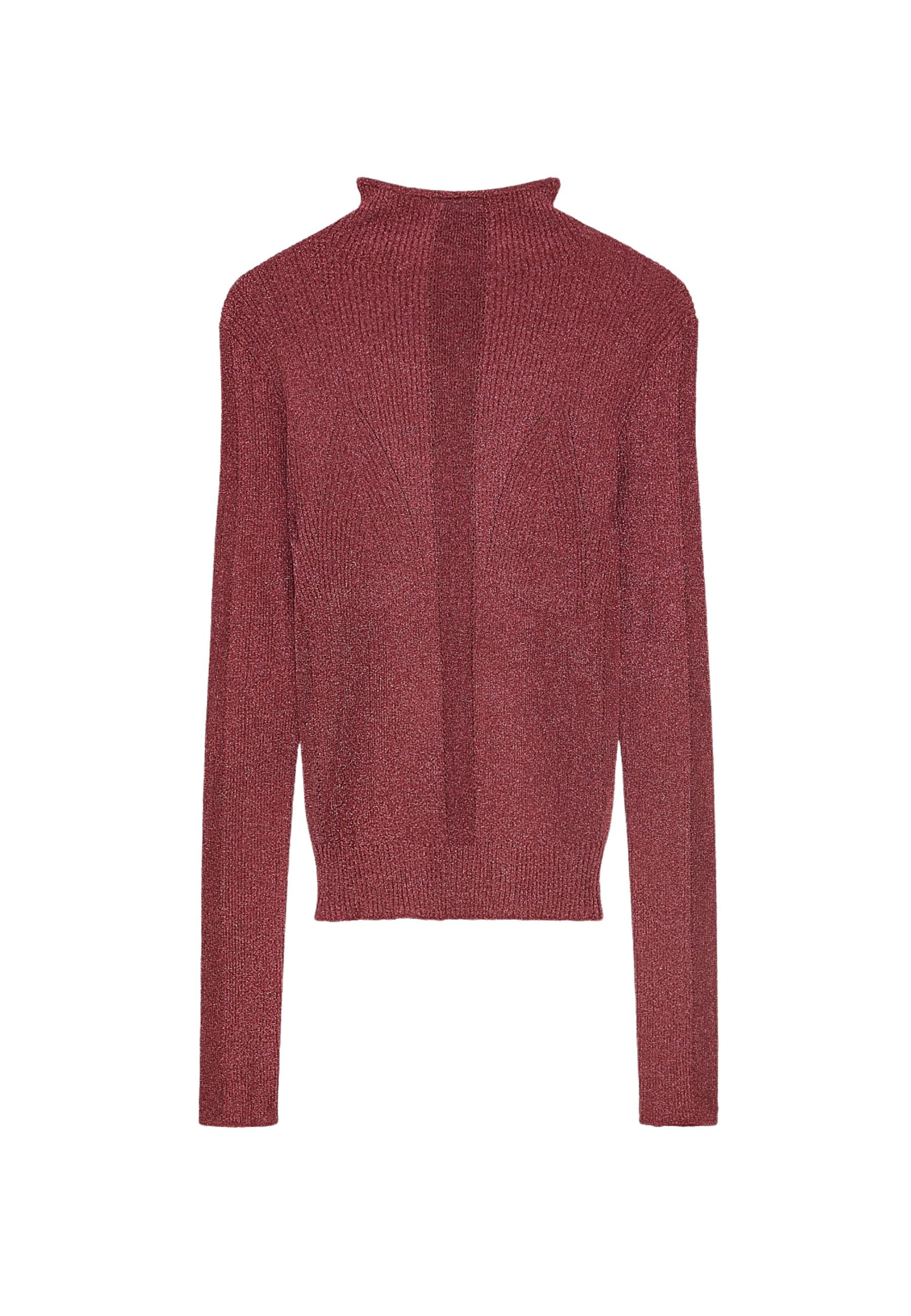 Metallic knitted top