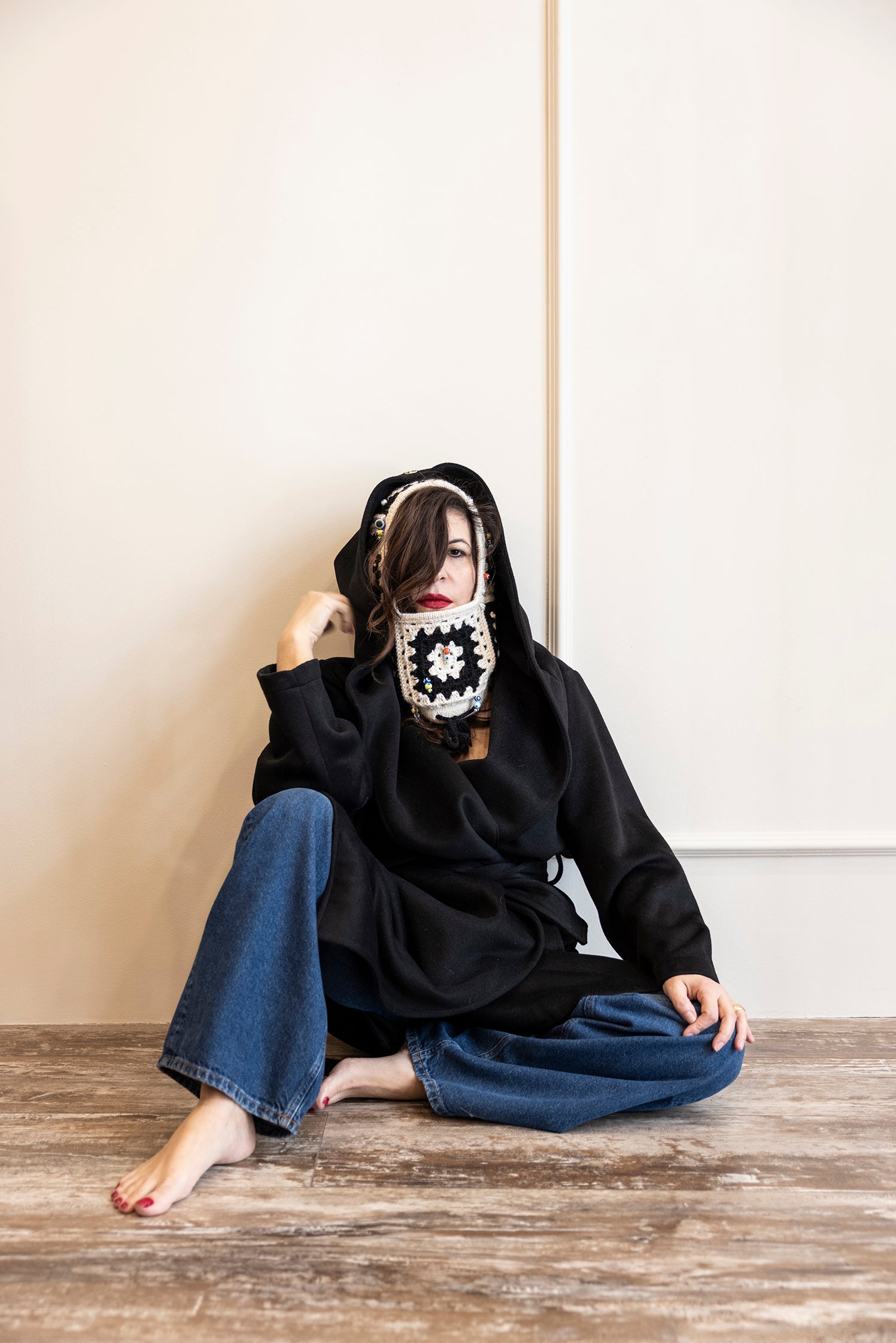 Ebru is wearing Granny Geometry Balaclava