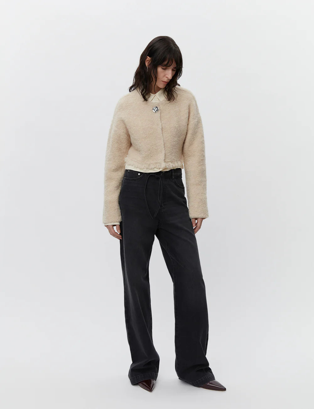 Cárdigan de bouclé de lujo de junio