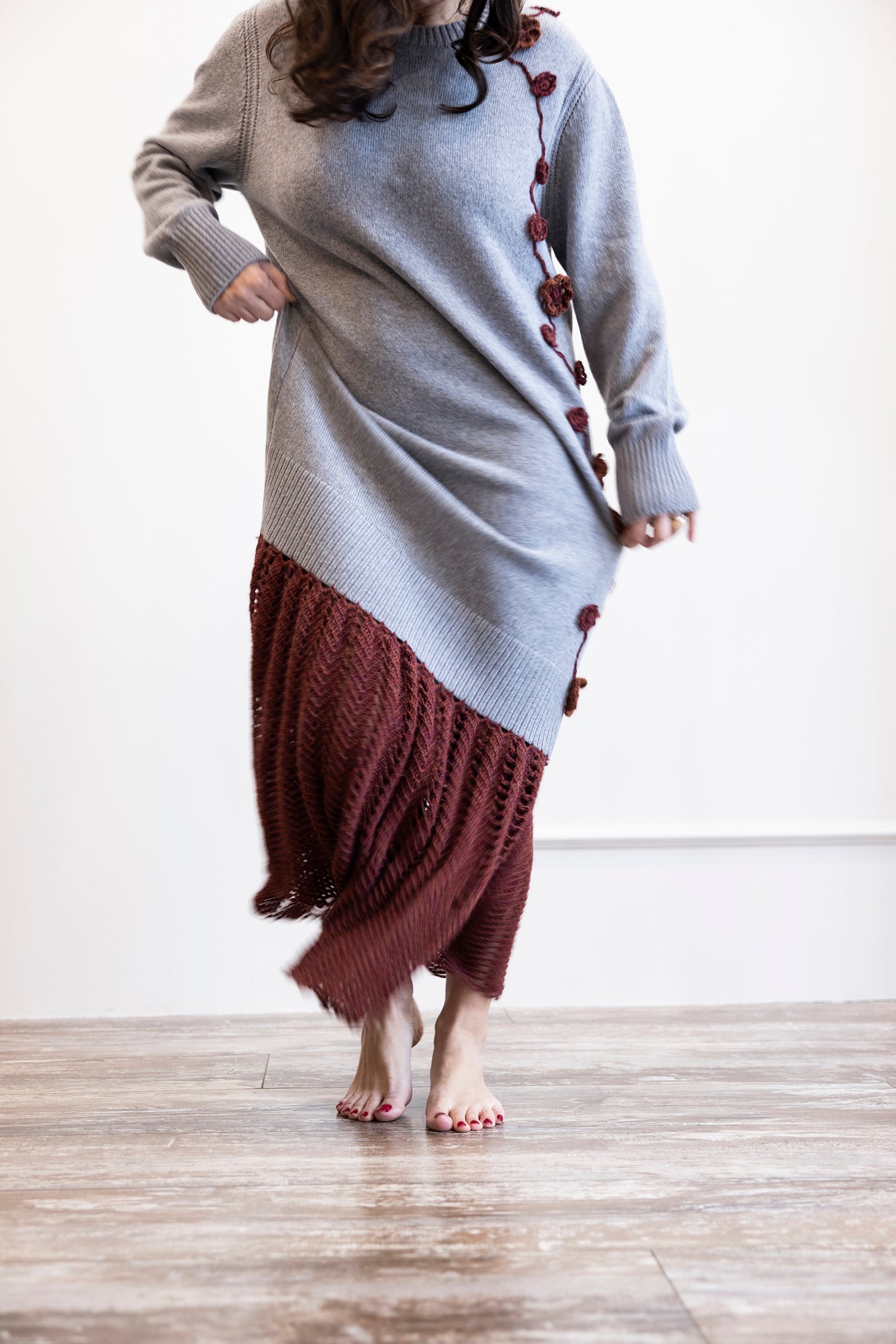 Details of Merino Alpaca Dress No.02