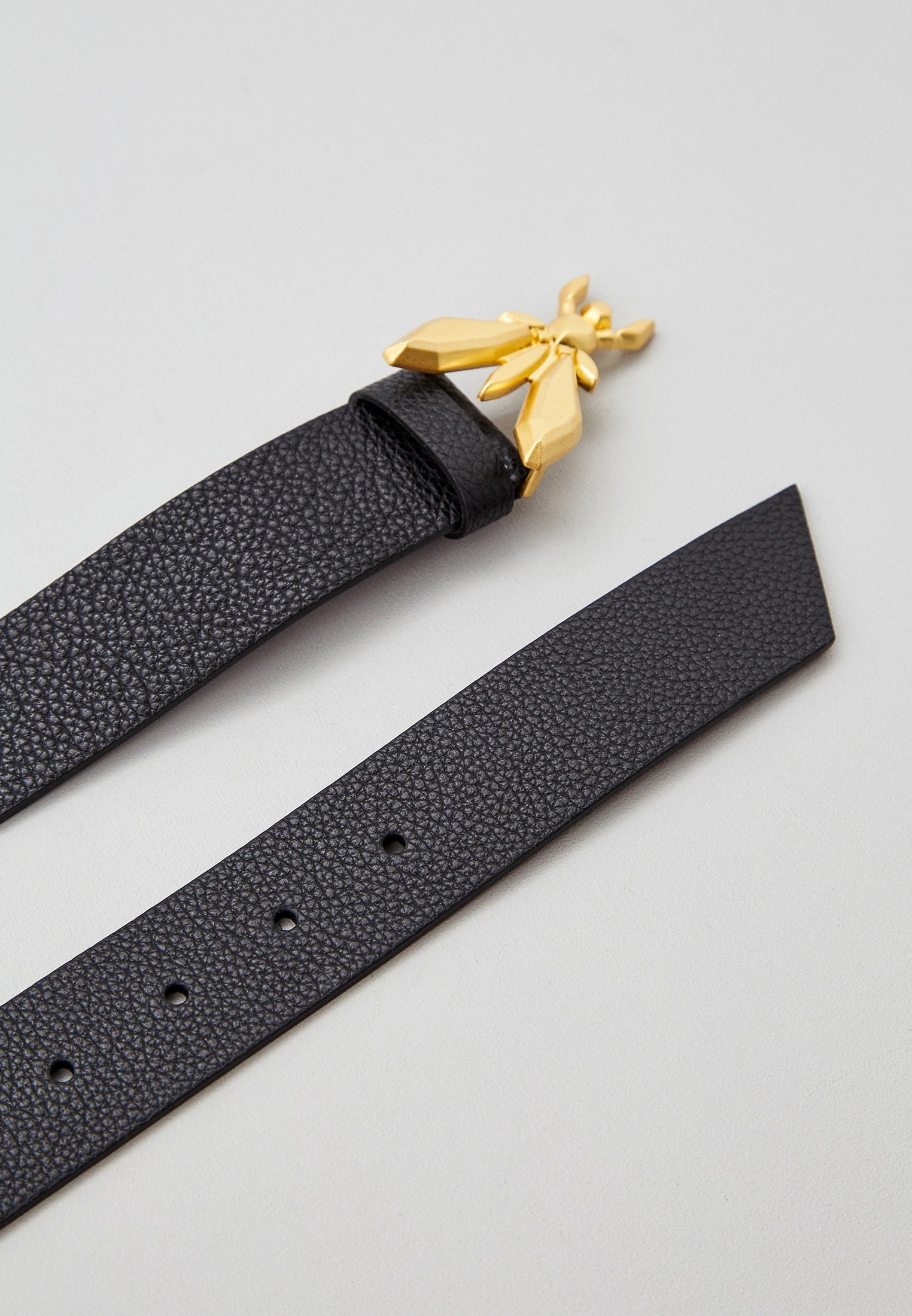 Leather belt with fly detail