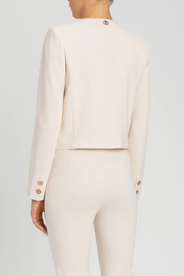 Blazer de punto con botones dorados