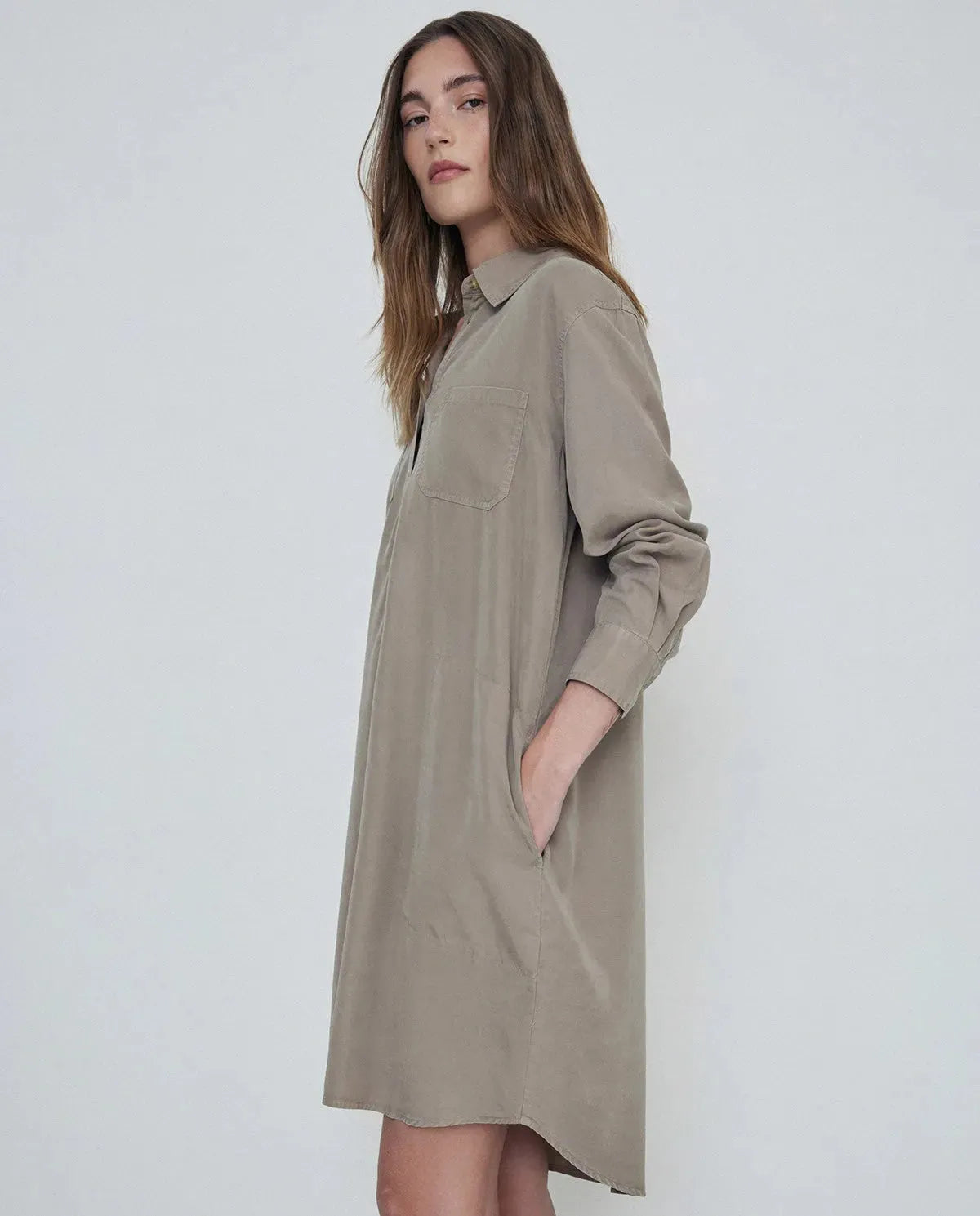 Tencel shirt dress