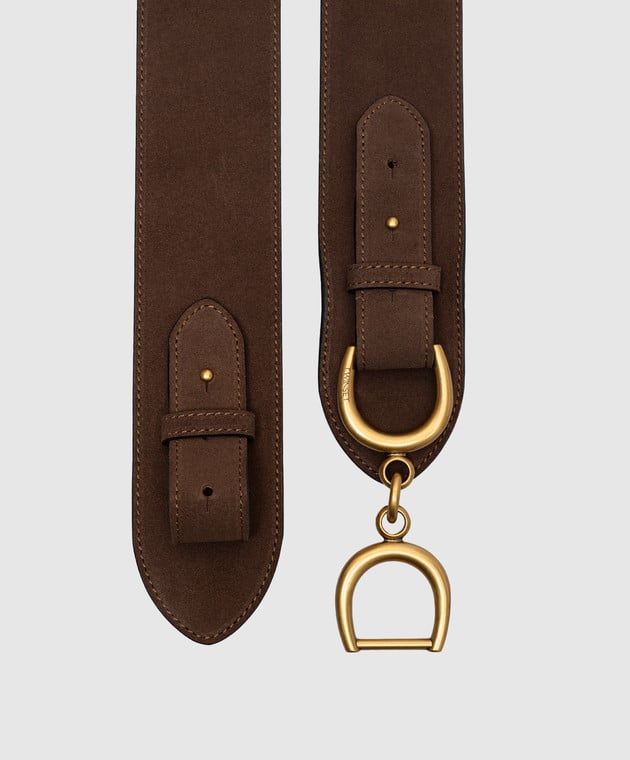 Leather belt with clasp