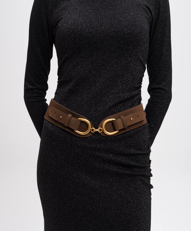 Leather belt with clasp