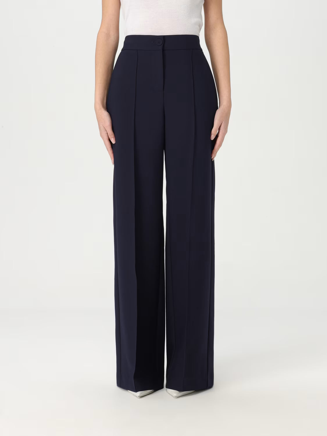 High waisted straight trousers